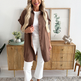 Drop Shoulder Button Up Woven Shirt Dress