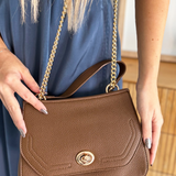 Lottie Twist Lock Crossbody Bag