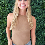 Round Neck Sleeveless Bodysuit