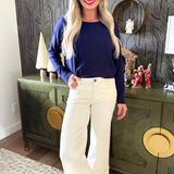 Center Seam Boat Neck Sweater