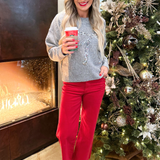 Meg High Rise Fab Ab Wide Leg Raw Hem