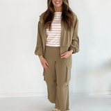 Cinch Hem Pullon Parachute Cargo Pants