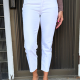 Rachael High Rise Fab Ab Mom Raw Hem