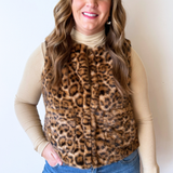 Faux Fur Leopard Vest
