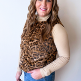 Faux Fur Leopard Vest