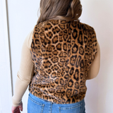 Faux Fur Leopard Vest