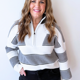 Half Zip Collared Sweater - The 308 Boutique