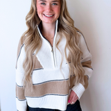 Half Zip Collared Sweater - The 308 Boutique