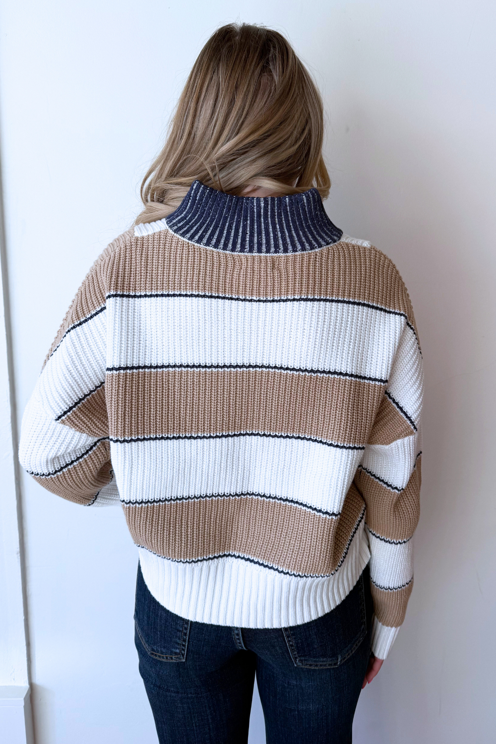 Half Zip Collared Sweater - The 308 Boutique