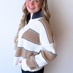 Half Zip Collared Sweater - The 308 Boutique
