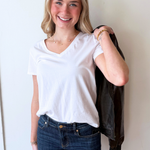 Cotton Jersey V Neck T-Shirt - The 308 Boutique