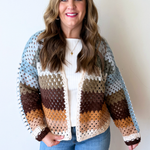 Color Block Open Knit Cardigan - The 308 Boutique