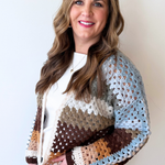 Color Block Open Knit Cardigan - The 308 Boutique