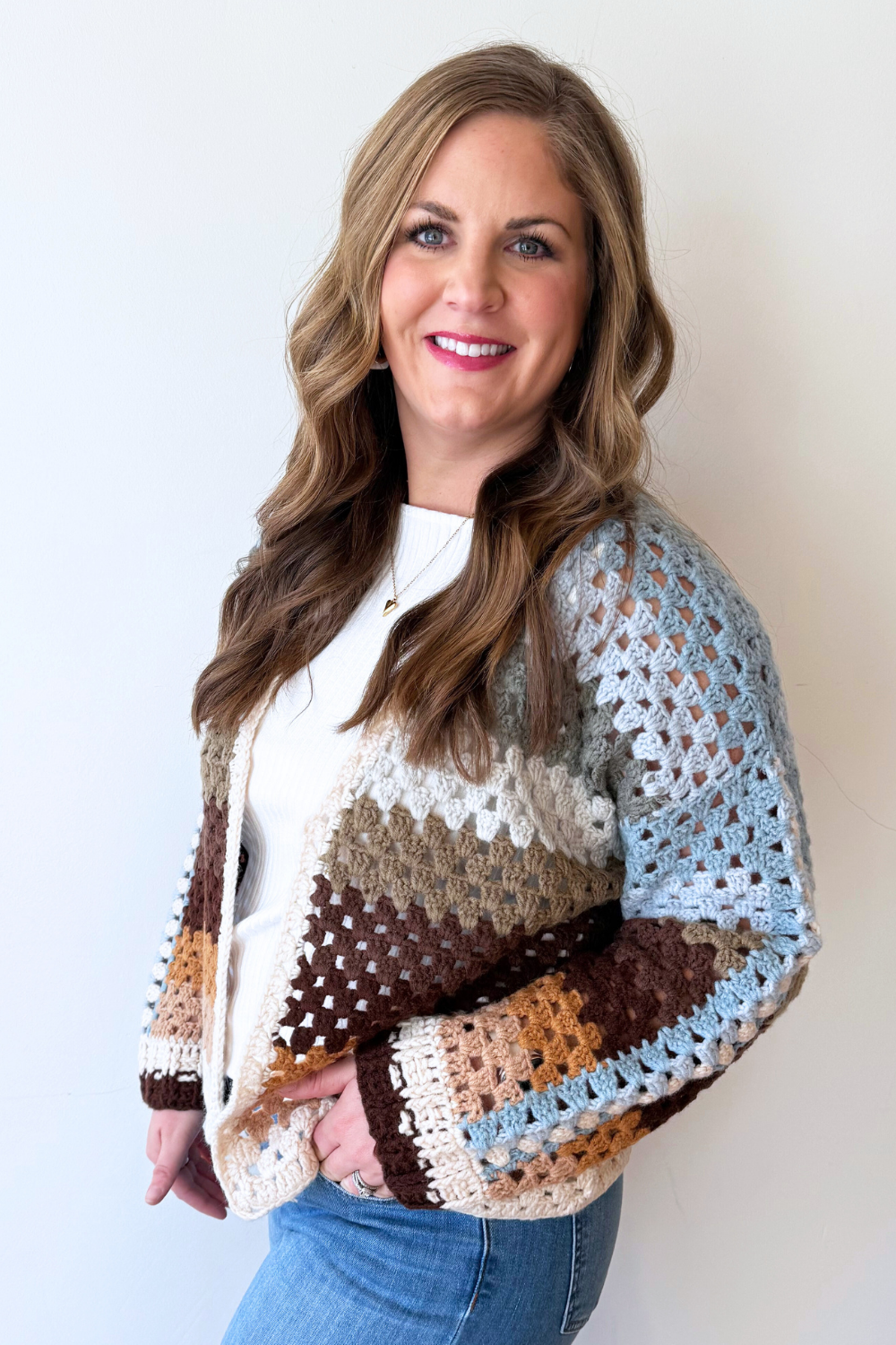Color Block Open Knit Cardigan - The 308 Boutique