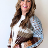 Color Block Open Knit Cardigan - The 308 Boutique