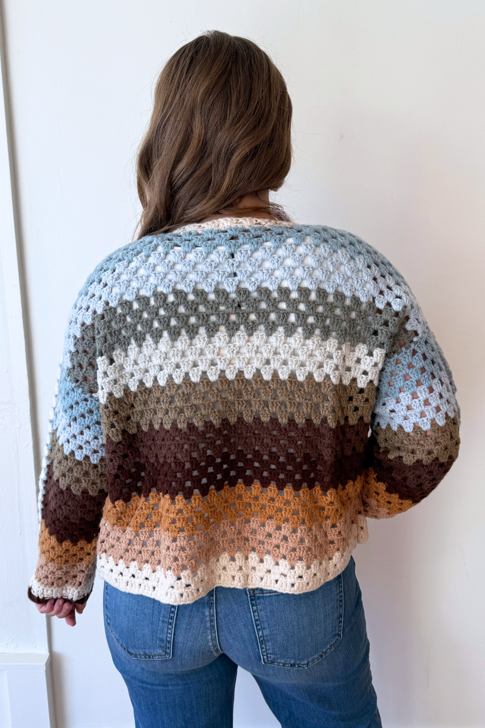 Color Block Open Knit Cardigan - The 308 Boutique