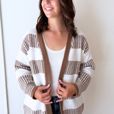 Striped Knitted Long Cardigan