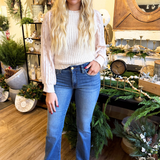 Contrast Sleeve Sweater