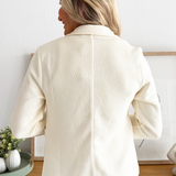 Textured Knit Double Breasted Blazer