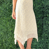 Double Layered Floral Midi Skirt