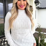 Lettuce Edge Textured Knit Top