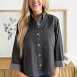 Washed Button Up Jacket