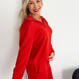 Half Zip Popover Long Sleeve Top