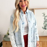 Washed Denim Button Down Shirt