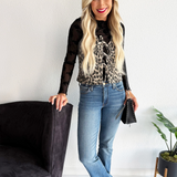 Cheetah Ribbon Tie Front Vest