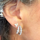 Crystal Rounded Double Hoop