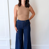High Waisted Wide Leg Denim