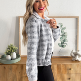 Long Sleeve Collared Bomber Sweater Jacket