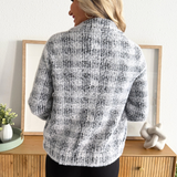 Long Sleeve Collared Bomber Sweater Jacket