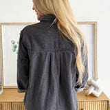 Washed Button Up Jacket