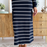 Striped Cargo Sweatshirt Skirt