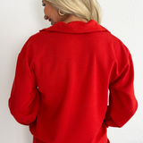 Half Zip Popover Long Sleeve Top
