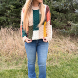 Colorblock Crewneck Sweater