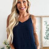 Contrast Stitch Double Strap Cami