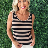Round Edged Sleeveless Knit Top