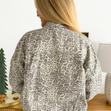 Muted Leopard Denim Jacket