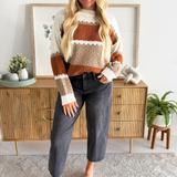 Striped Knitted Long Sleeve Sweater