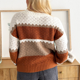 Striped Knitted Long Sleeve Sweater