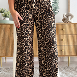 Wide Leg Strip Detail Pants