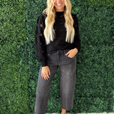 Pointelle Stripe Knit Pullover