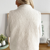 Corduroy Colorblock Sherpa Vest