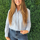 Stripe Two Pocket Button Down Shirt
