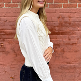 Knit Woven Combo Top