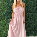 Stripe Spaghetti Strap Maxi Dress