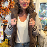 Mixed Media Puffer Vest