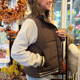 Mixed Media Puffer Vest